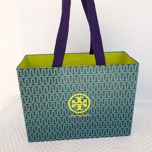 New Tory Burch Shopping Bag Blue Purple